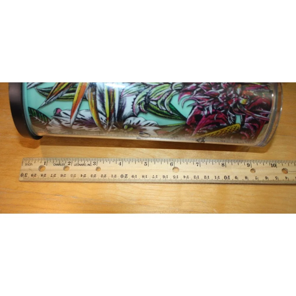 Starbucks Tropical Series Floral Hawaii Teal Tumbler 24oz 2017 Coffee Tea Cup